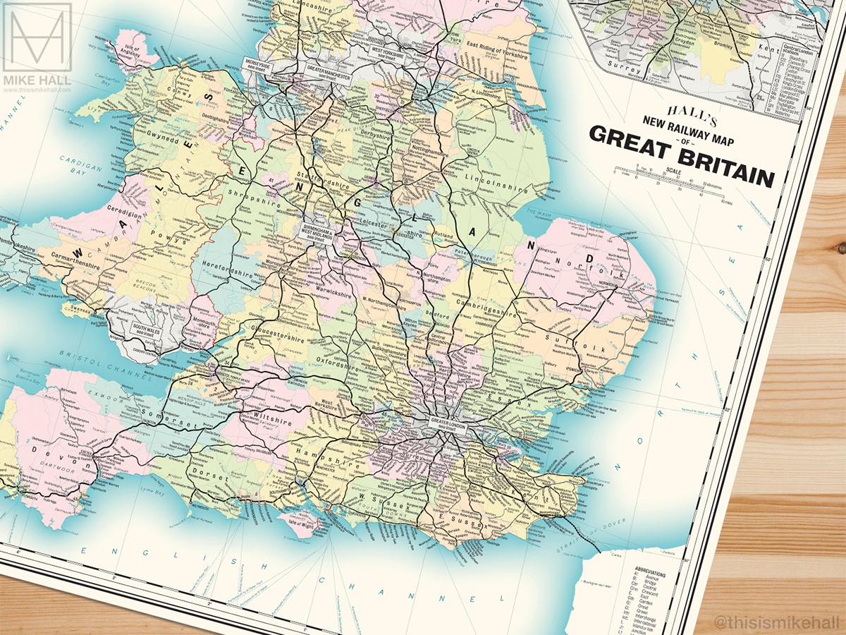 britain british cartography map network rail railway Transit Transport