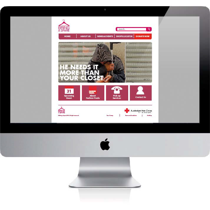 Bring A Spare clothes donation campaign Advertisement Series website development concept design