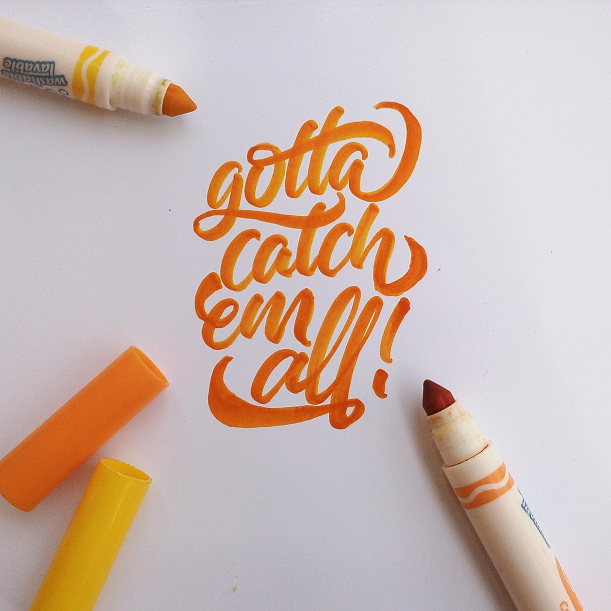 Crayola crayligraphy Kermenize Handlettering lettering design Brand Design calligarphy