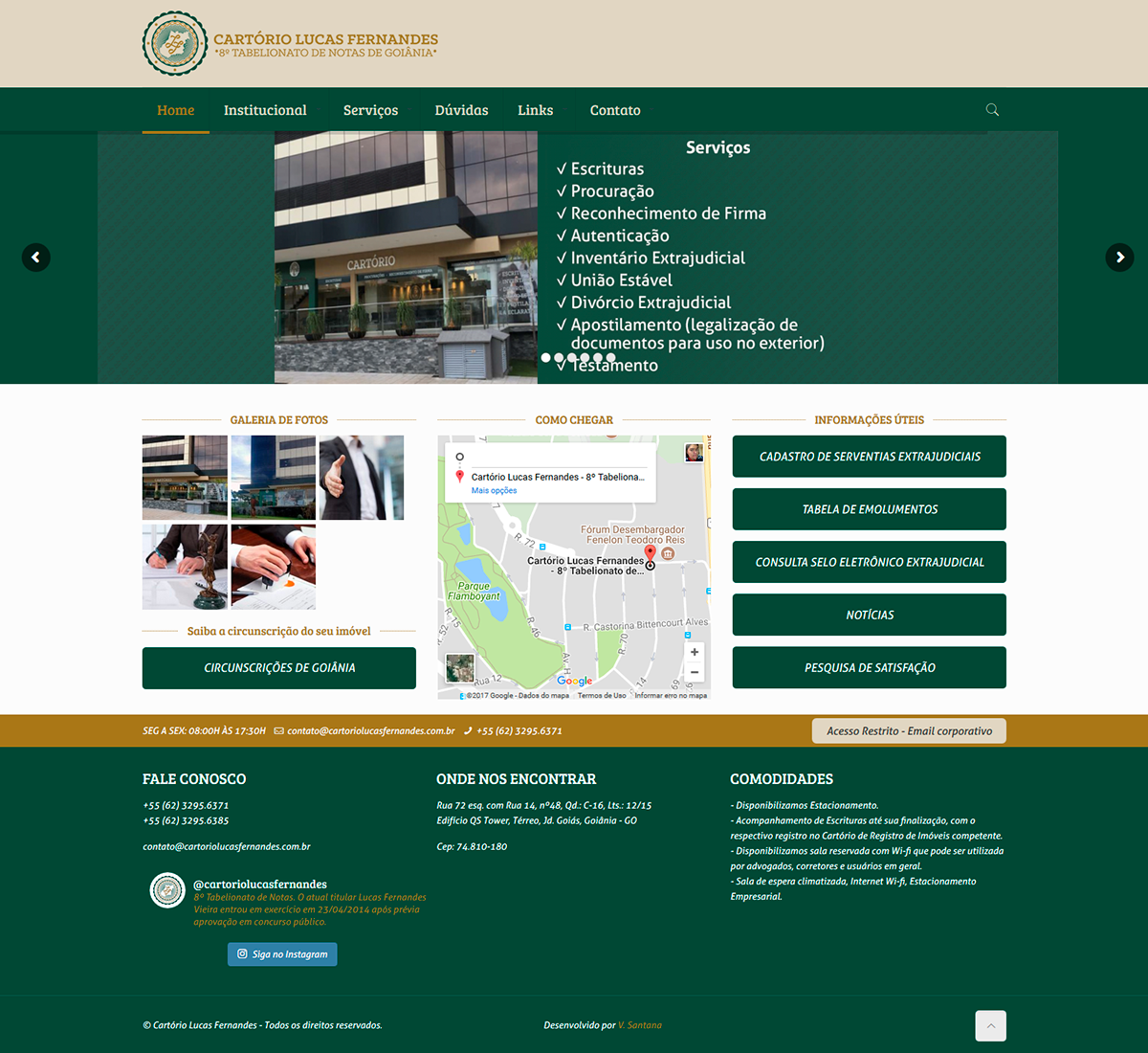 Web Design  UI/UX site Cartorio wordpress css user interface design Website business