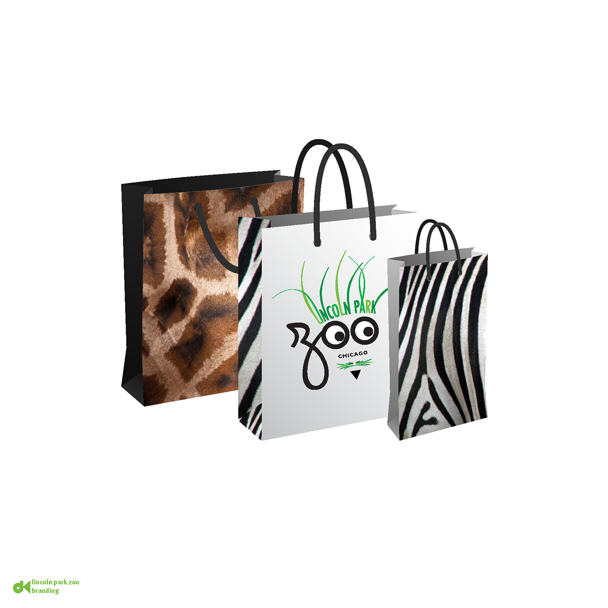 Lincoln Park Zoo zoo logo identity brochure t-shirt gift-bags