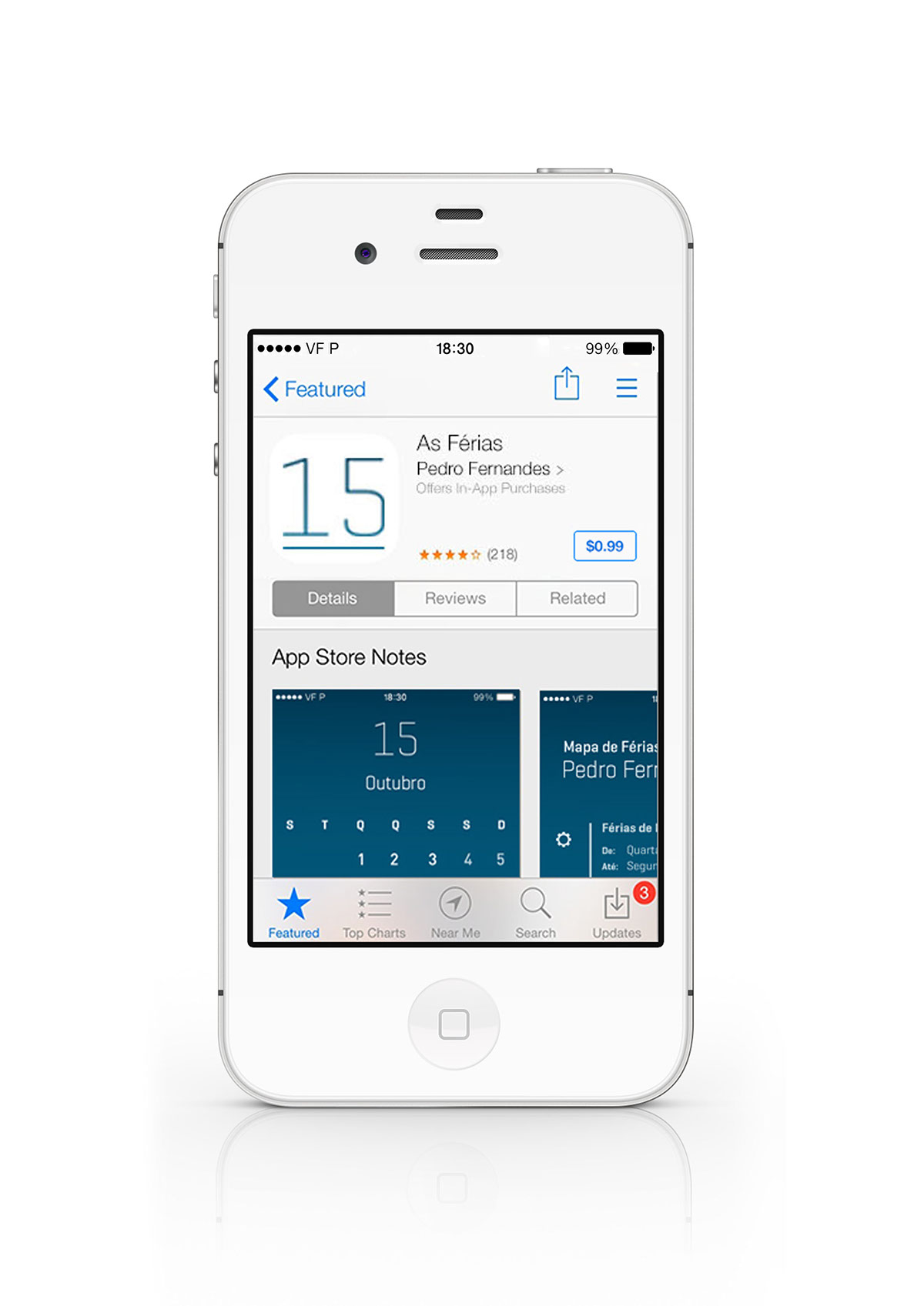 UI ux mobile apple ios app iphone user Interface Experience calendar vacation