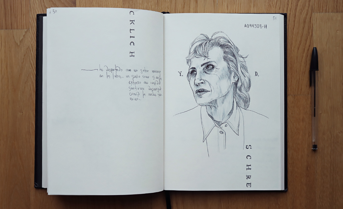 art artist design Drawing  Fernando germany Layout moleskine portrait sketchbook