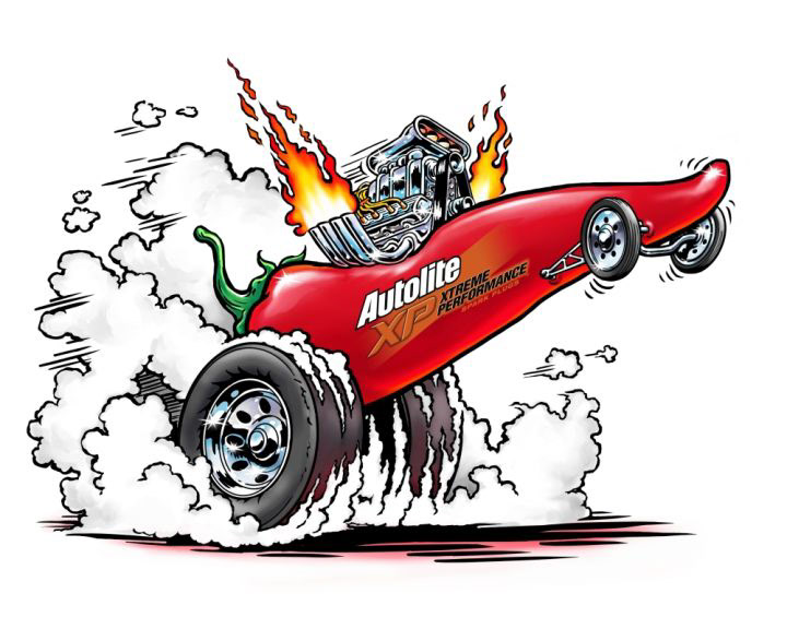 hotrod ratfink BIGDADDY Racing comic Flames dragracing