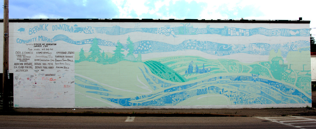 Berwick Maine community mural Mural community revitalization