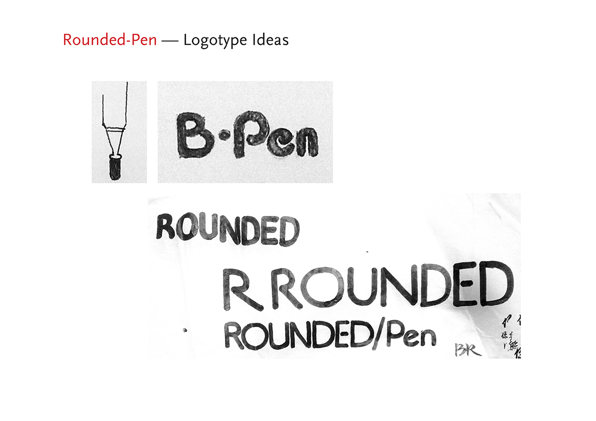 Pentel broad pen rounded pen quill pen nibs Logotype stationary typedesign pen calligraphy line broad nib pointed pen fountain pen