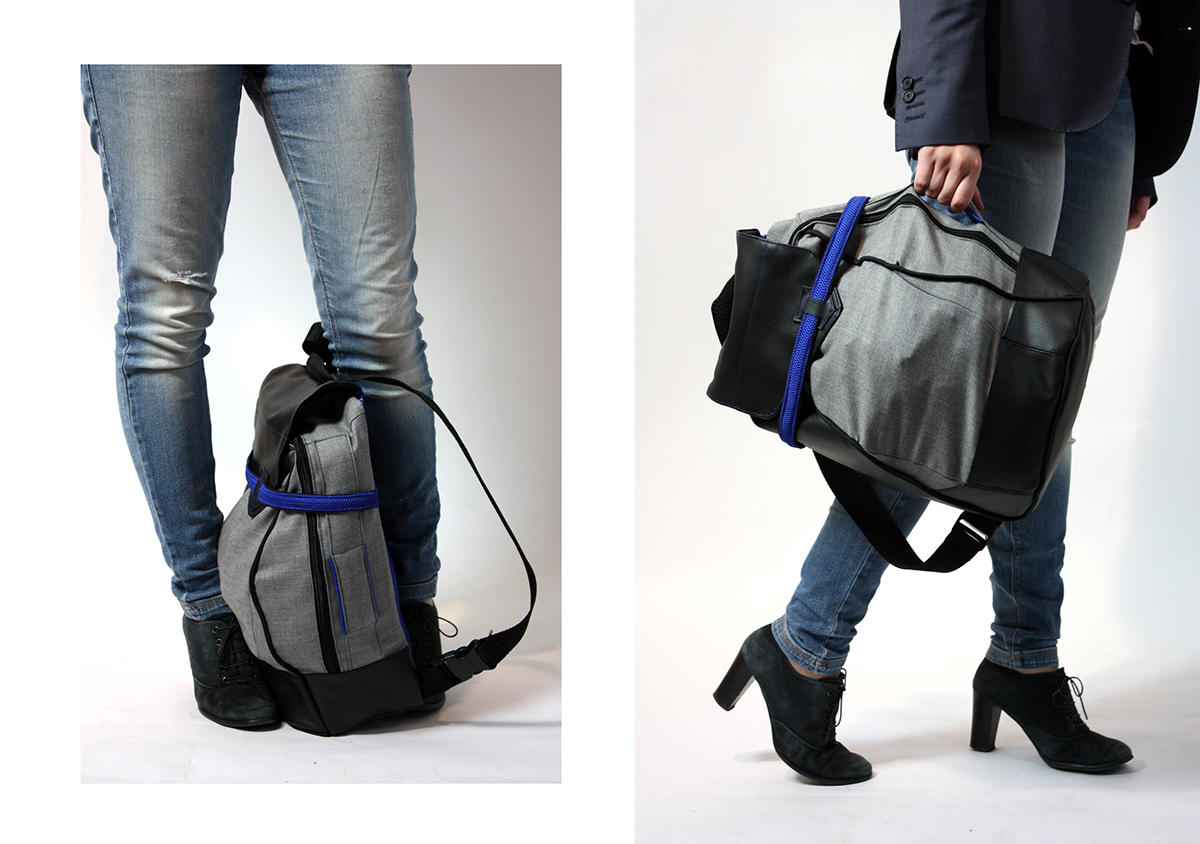 backpack newfeel bag prototype couture decathlon Workshop hand Travel sketches