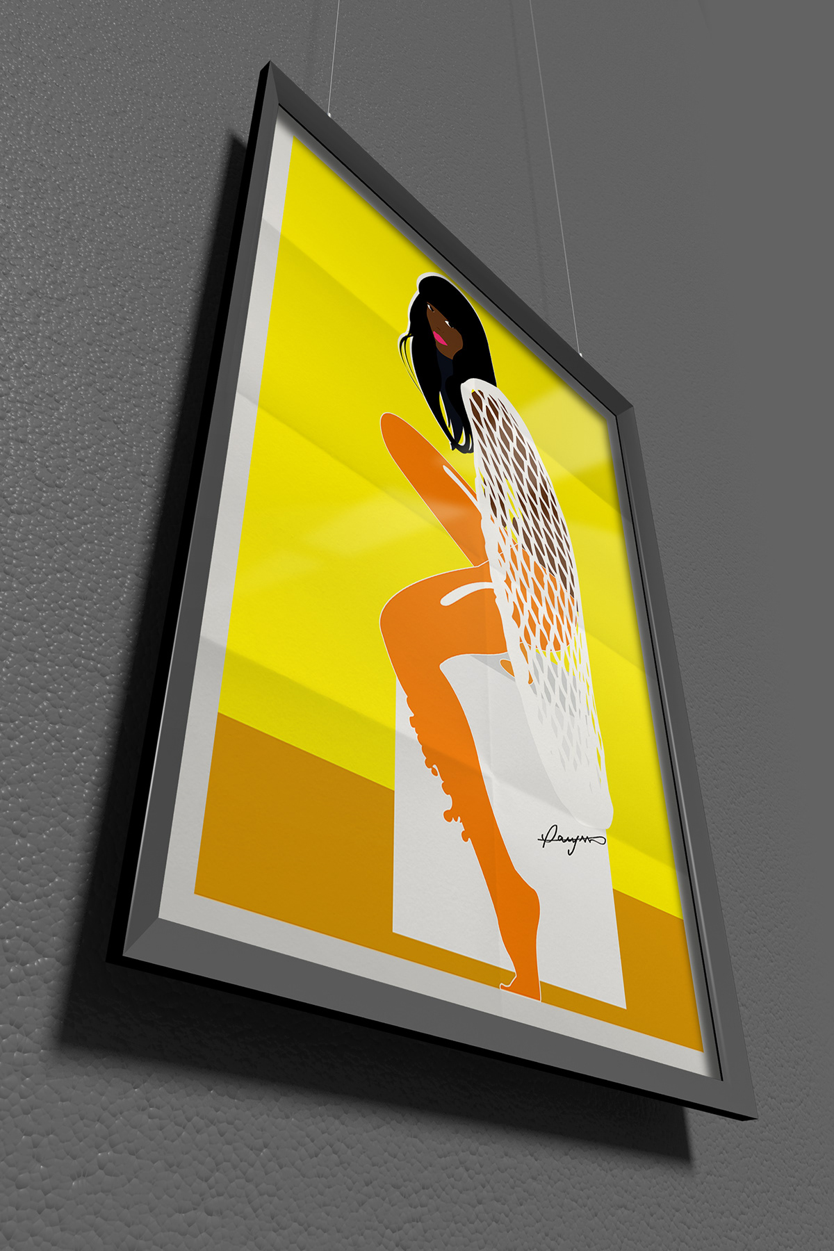 vector Fun poster black woman