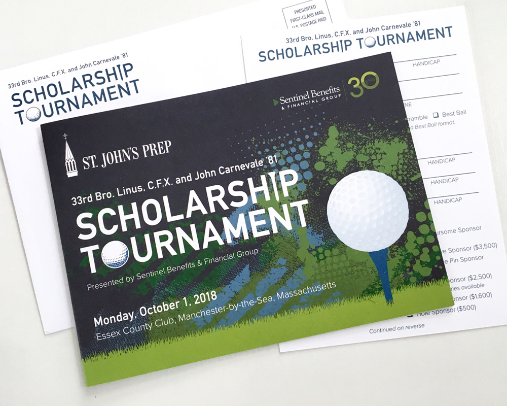 Invitation golf Tournament scholarship st. john's prep fundraising development donation