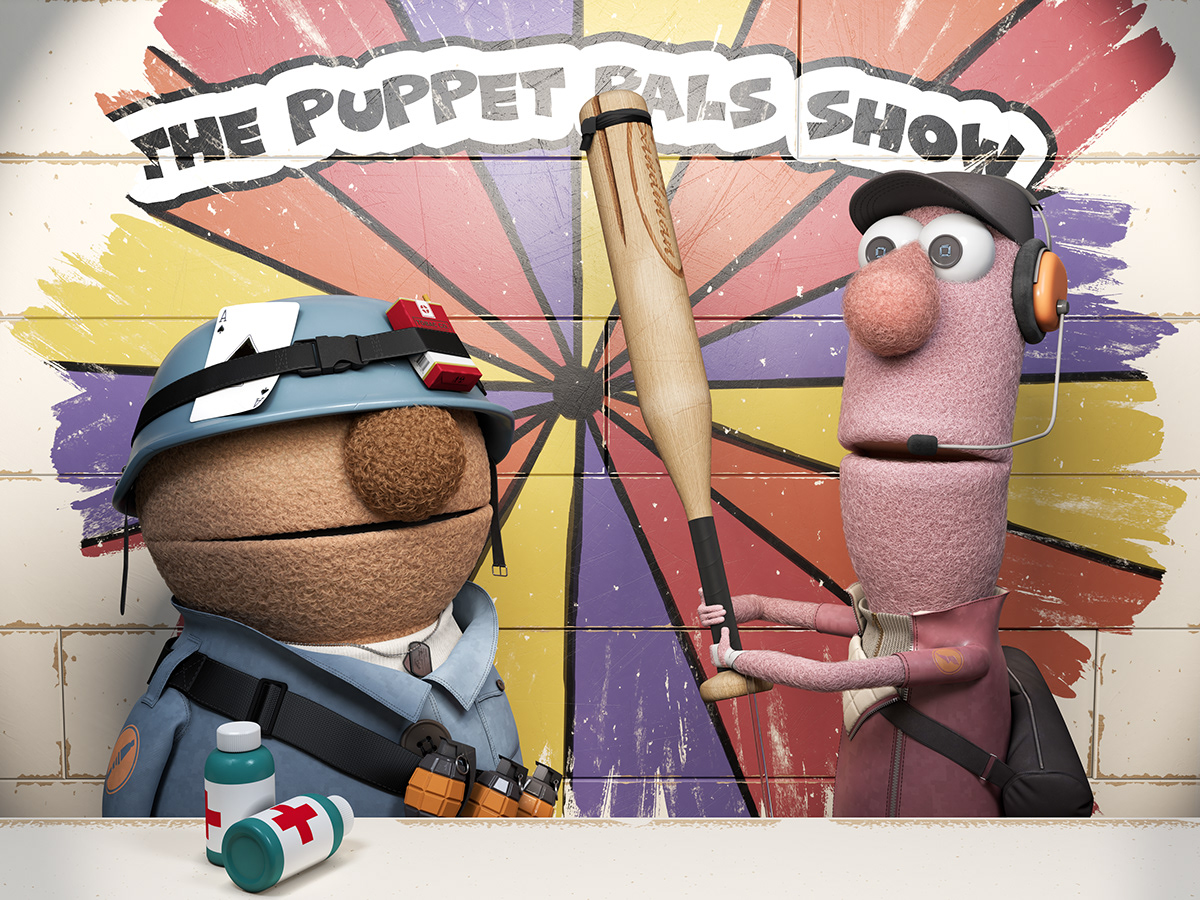 Team Fortress 2 T.V. Puppet Pals 3ds max V-ray