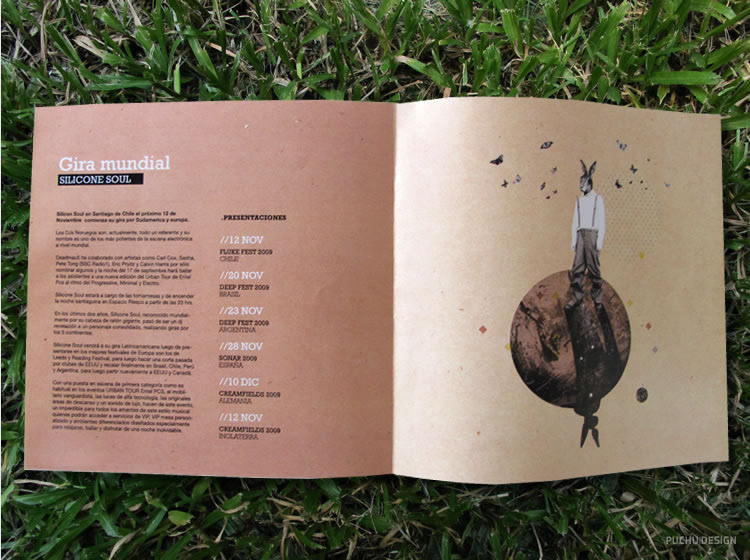 editorial Diseño editorial PressBook silicon soul afiche festival musica electronica