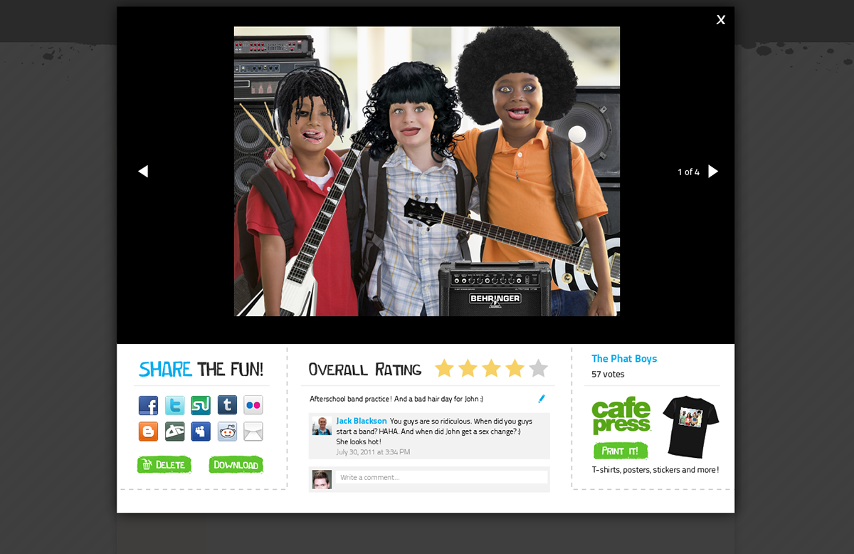 Adobe Portfolio user interface design interactive web site creative Fun Rockstar