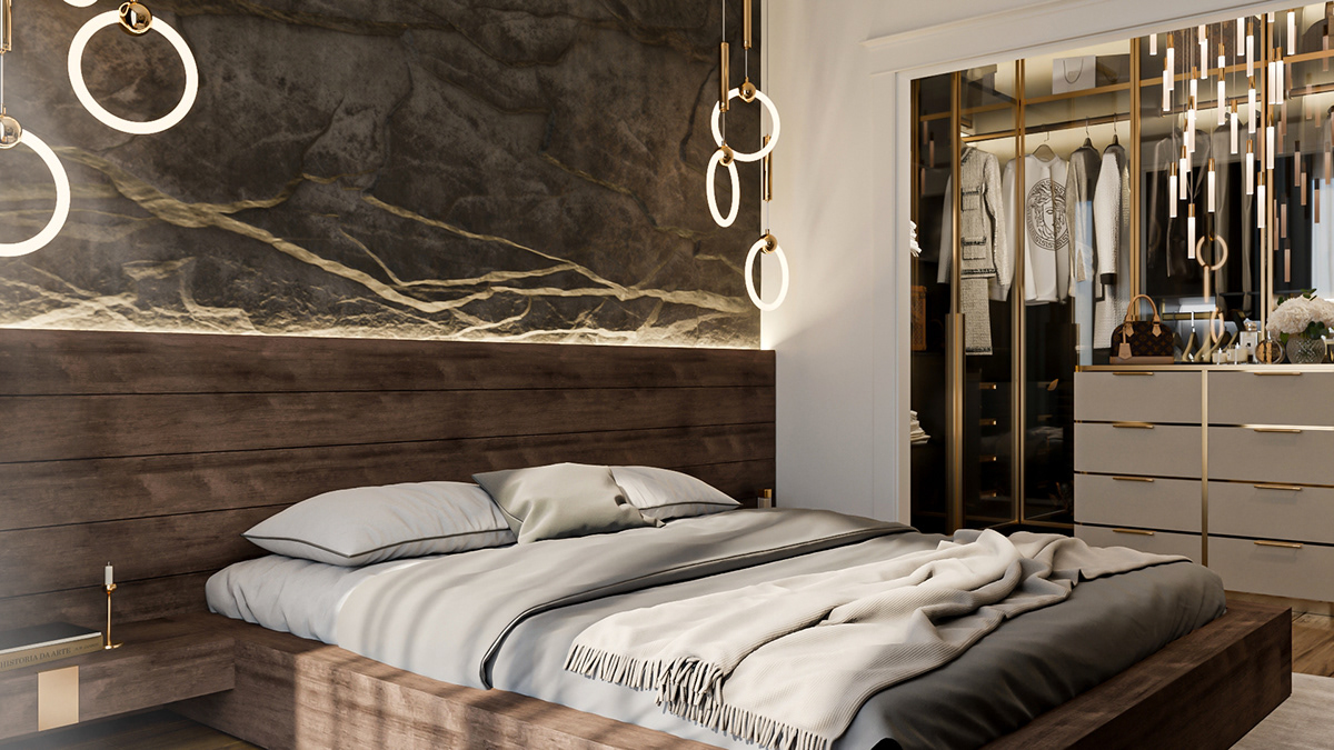 3ds max architecture archviz bedroom corona design interior design  modern Render visualization