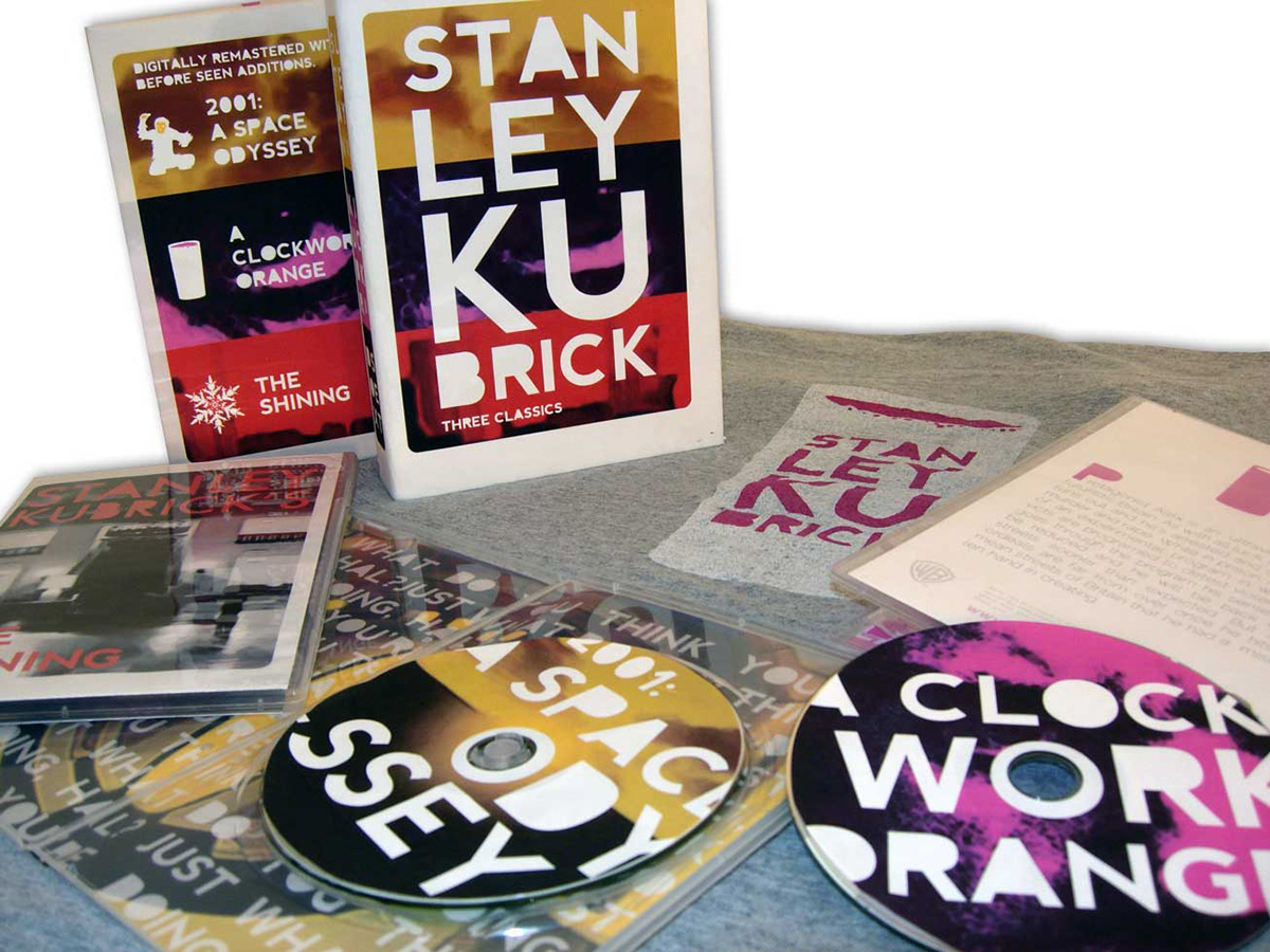 Stanley Kubrick A Clock Work orange the shining 2001 A Space odyssey tshirt screen print DVD box set