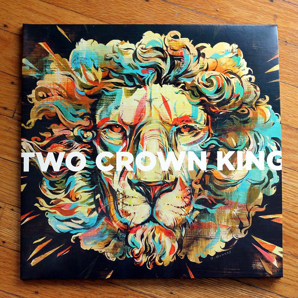 record  LP  design TCK poly  jacqui oakley cd lion art paint