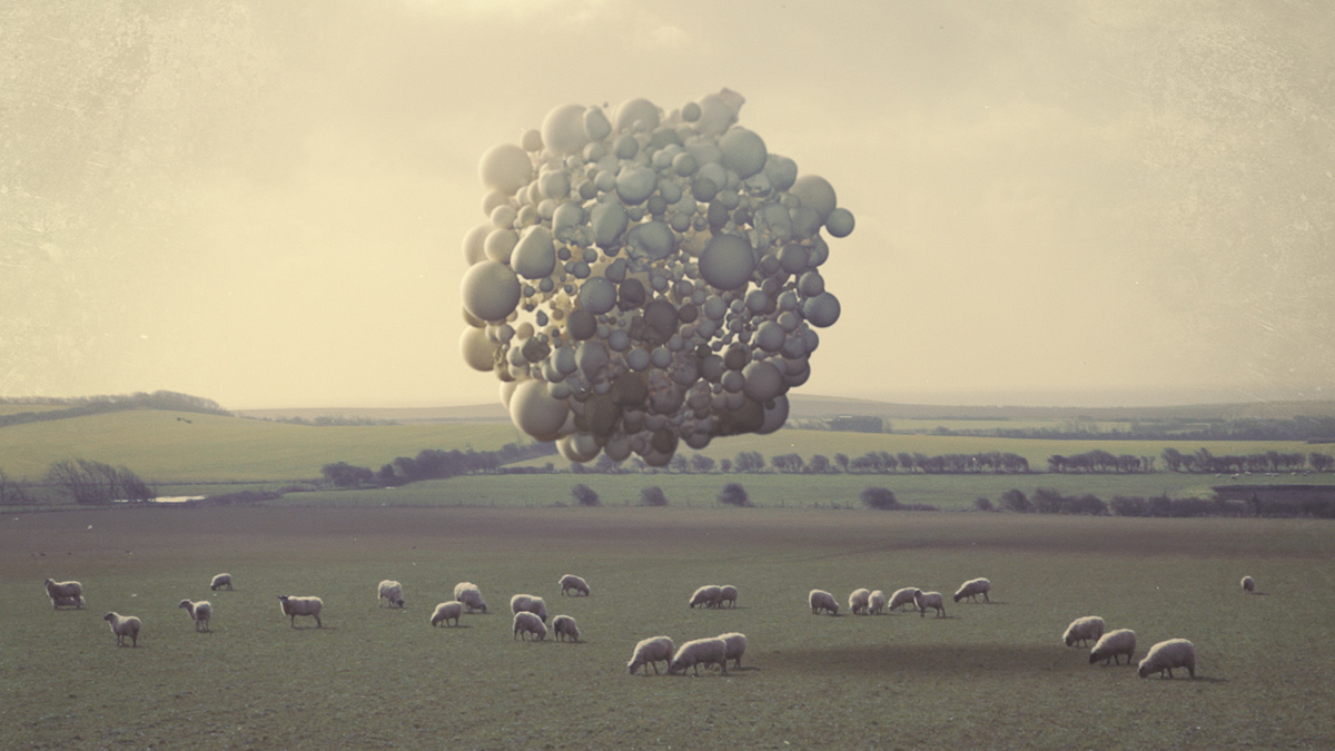 c4d vray Ae reid willis lazzari Isle Of Wight Landscape Nature surreal motion creature compositing eeire weird Island