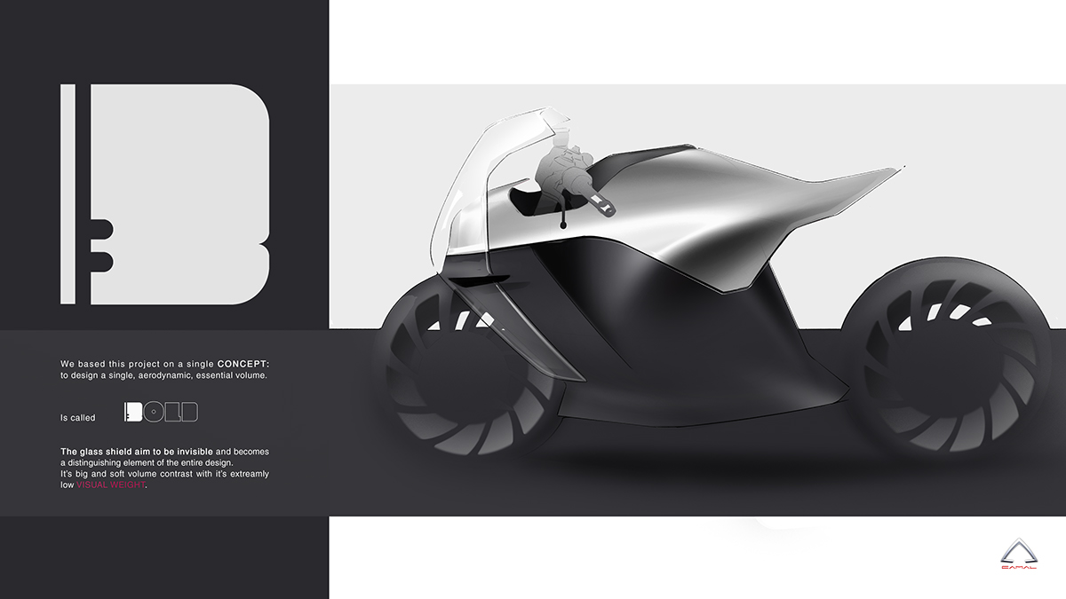 Transportation Design concept concept vehicle motorcycle Bike Digital sketching hand sketching 3D Render shield plexiglass product details Tacita Alcantara