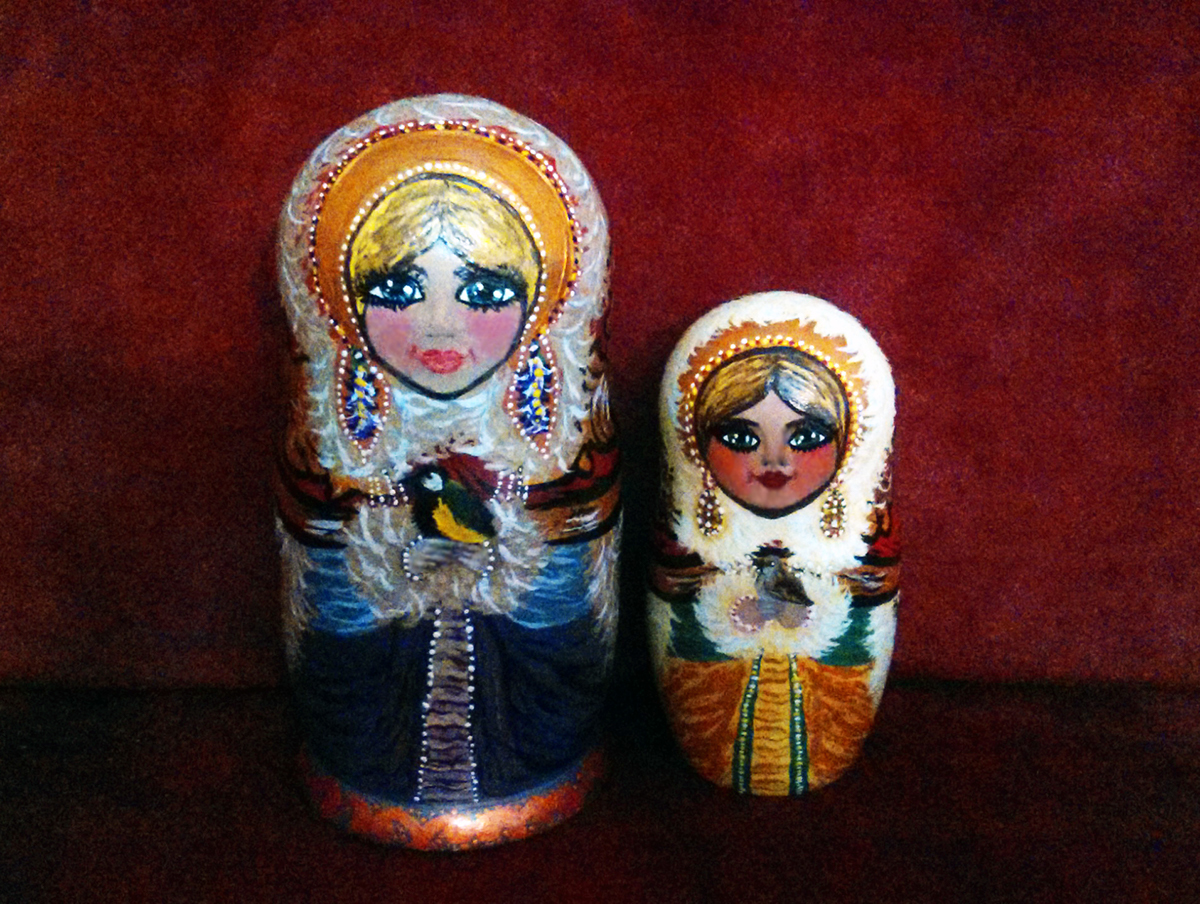 nesting dolls nesting doll magical characters work in progress fairytale characters painted nesting dolls matryoshka matryoshka doll russian folklore Wood painting