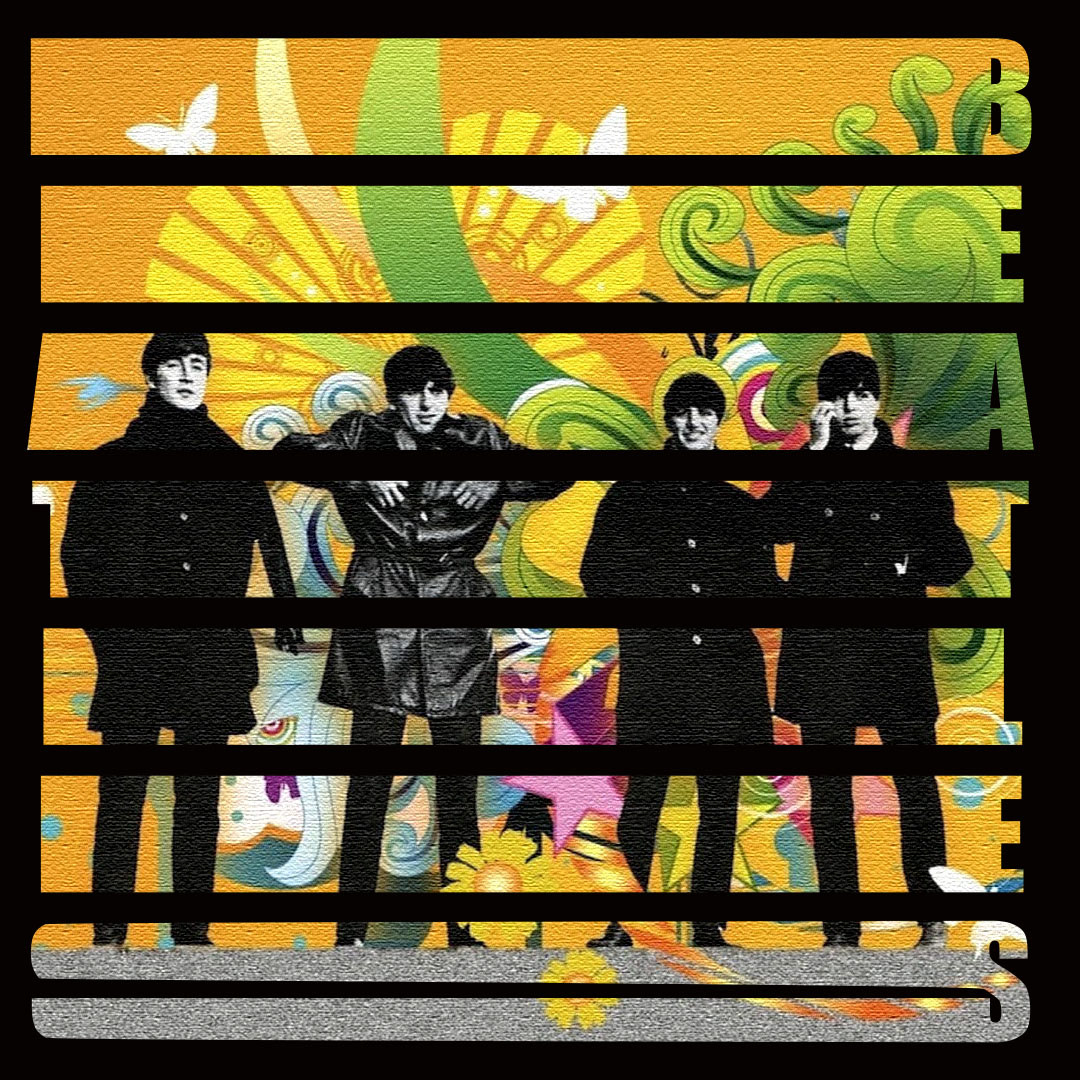 Beatles music artwork Digital Art  Graphic Designer Social media post concept art digital rock typography  