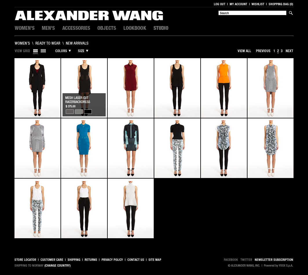 Layout Alexander wang shopping bag online store