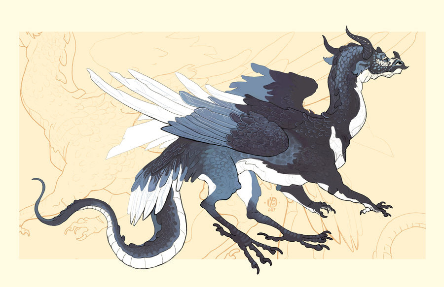 dragon Drake wyvern wyrm creature conceptart ILLUSTRATION  fantasy Mythological