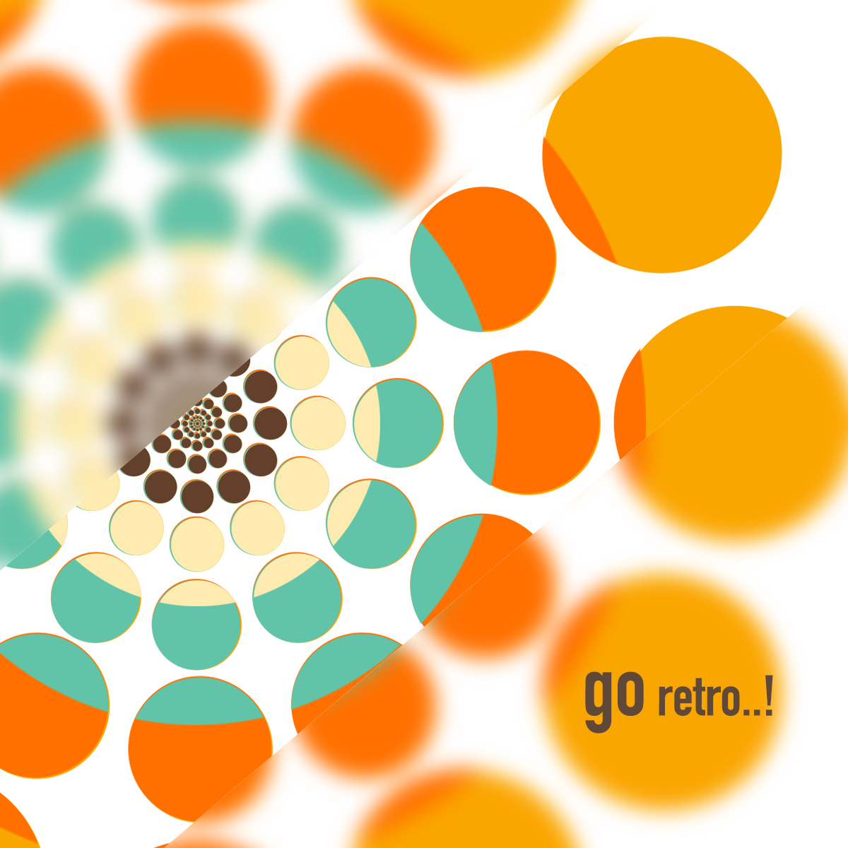circles illusion Retro colors Repetition