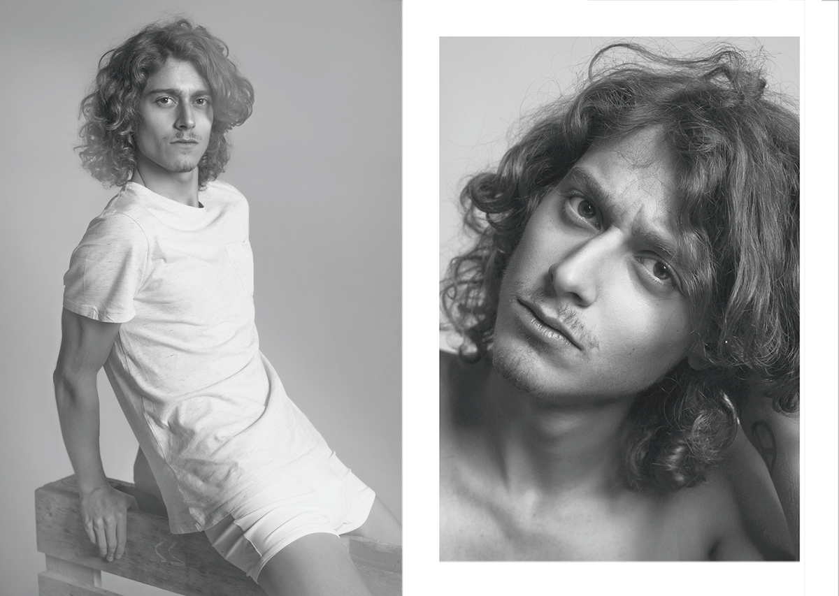 model test bulgaria Yoan Galabov  Ivet Fashion male curly hiar Young