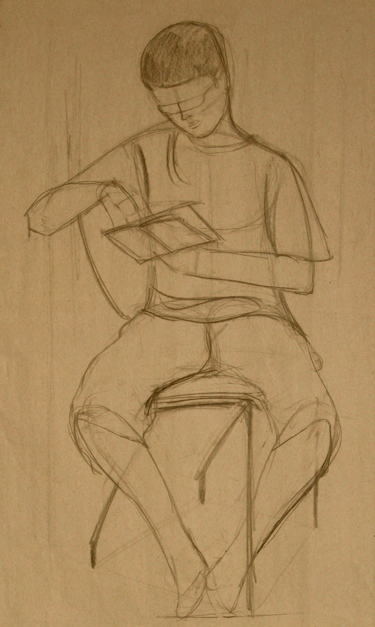 sketches  human anatomy  pencil charcoal