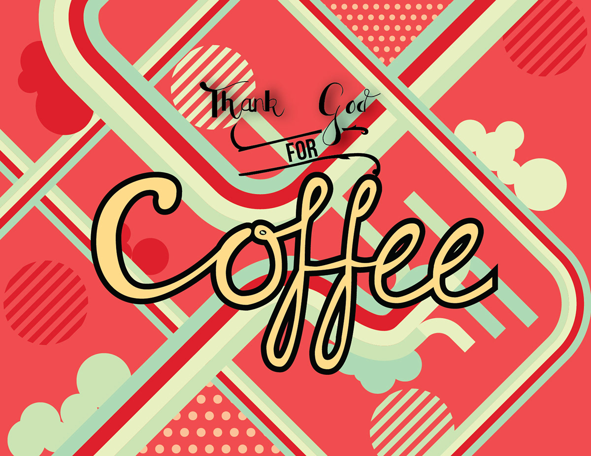 Coffee vector lettering
