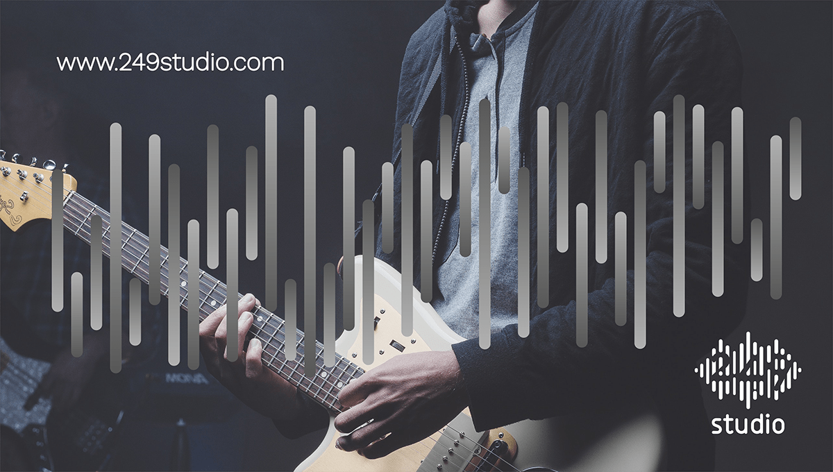 music sound studio branding  recording ILLUSTRATION  waves pattern black digital