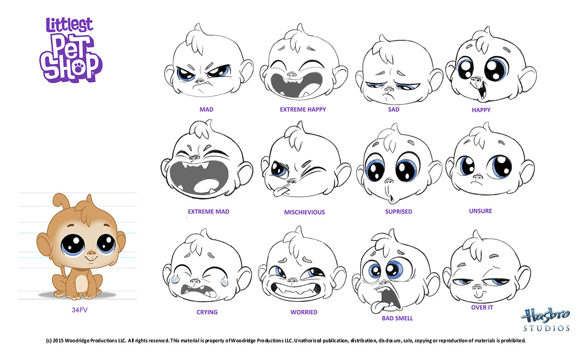animation  character desing cute development expresions Hasbro pencil Poses series toys