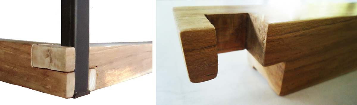 Cantilever handmade Joineries solid wood