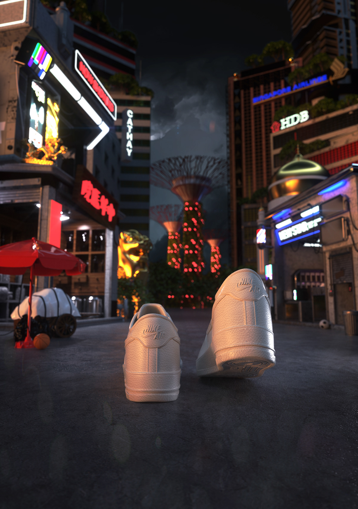 3D adobe after effects air force 1 cinema 4d Digital Art  Foot Locker maxon Nike photoshop