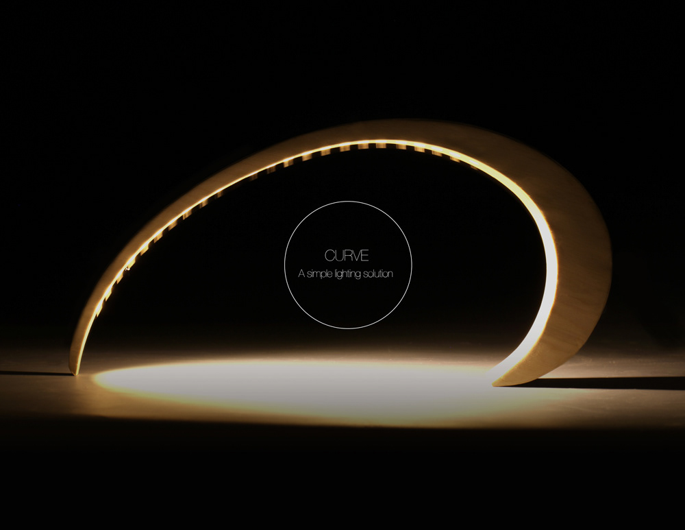 lighting  simple minimal Lamp curve organic