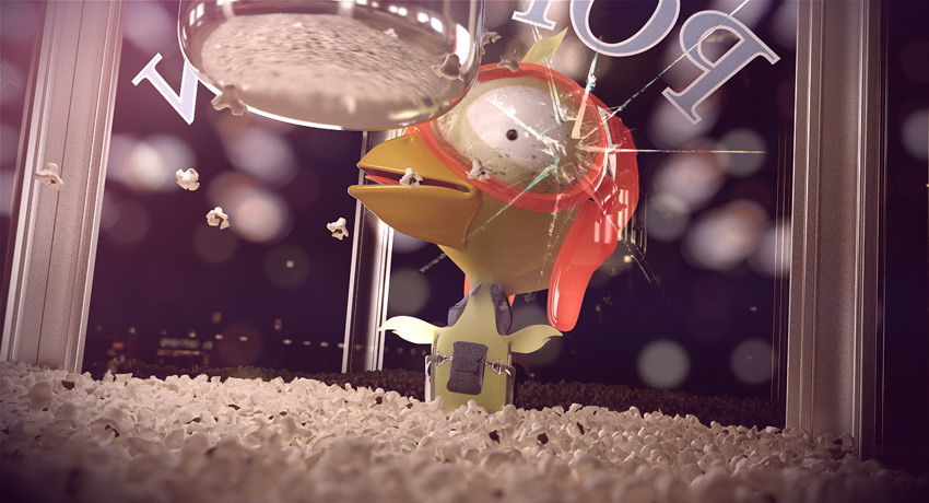 chicken 3D 3-D CG aiko 3dmax cartoon