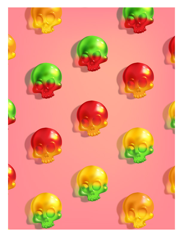 adobe illustrator Candy personal project Pop Art skull vector art