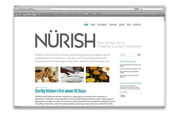 Food  restaurant nurish washington dc Website minimal