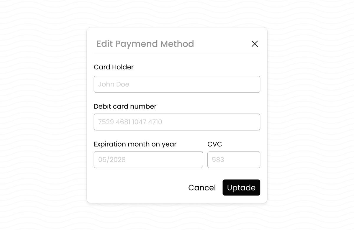 Editing  payment Method design Web Design  UI/UX Figma landing page Website Design
