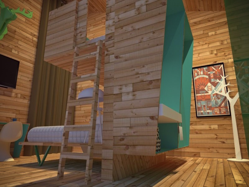 hotel arquitetura. design interiores cabin bedroom wood