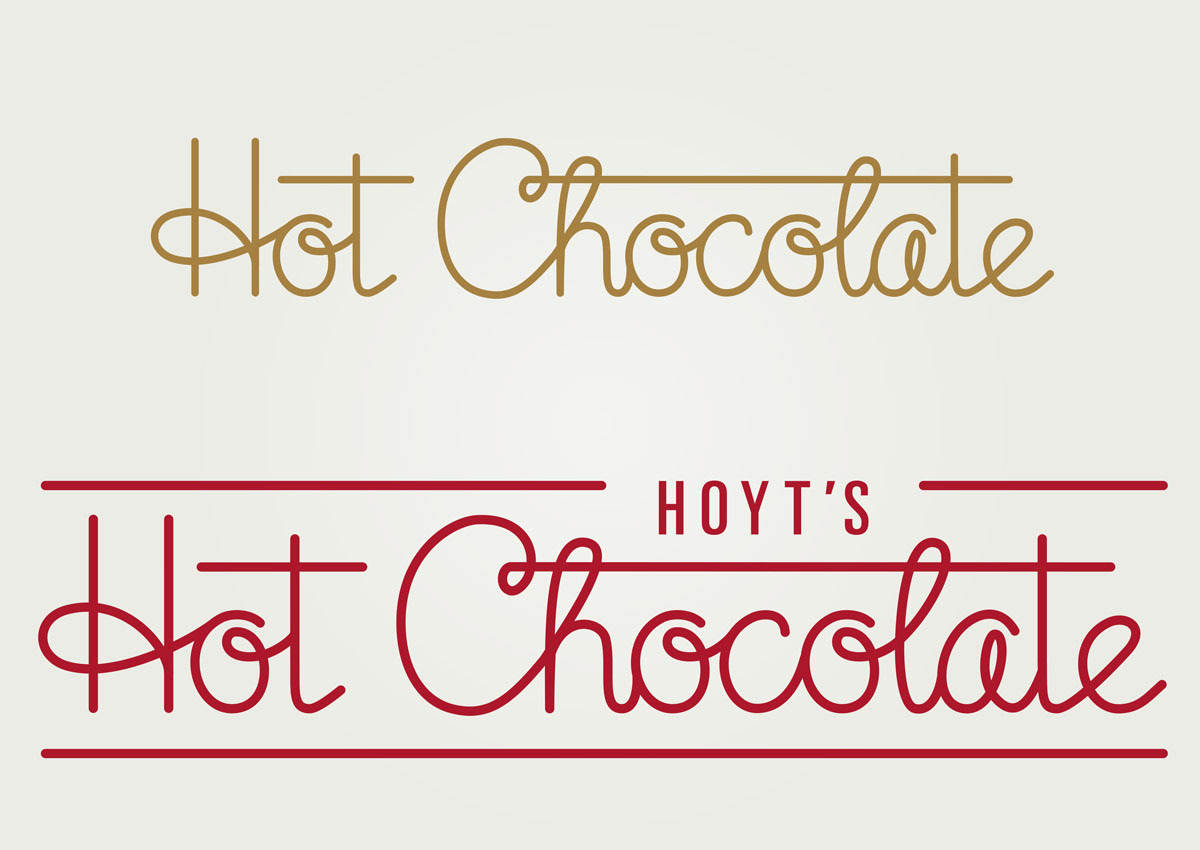 Hoyt's chicago Hot Chocolate coaster letterpress winter