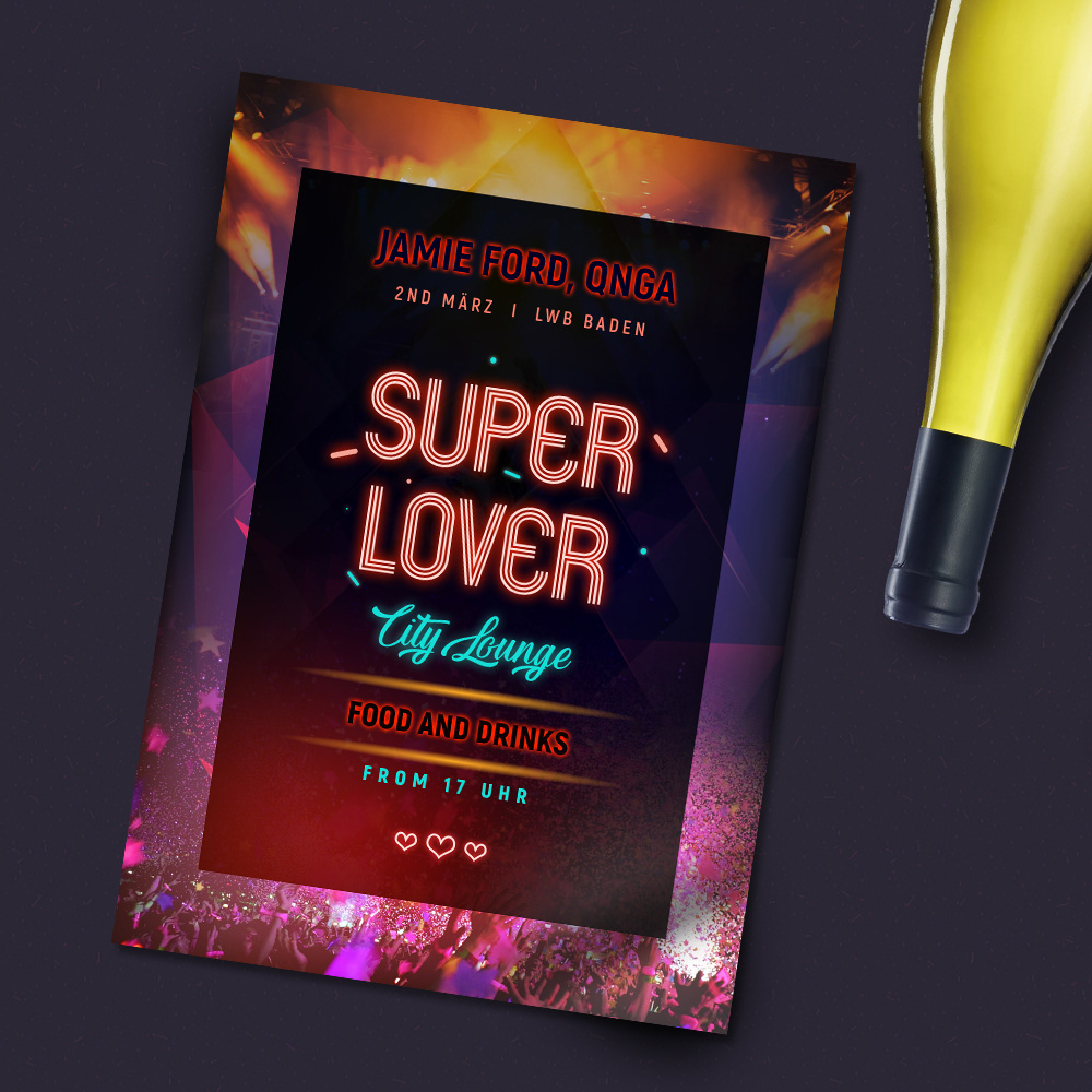 poster 99design flyers superlover party music colors