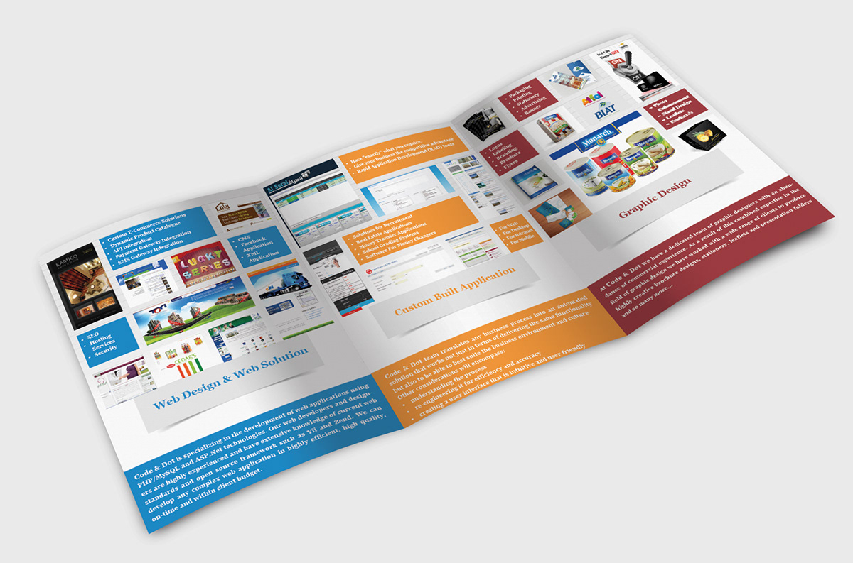 portfolio tri-fold trifold brochure expandable banner poster