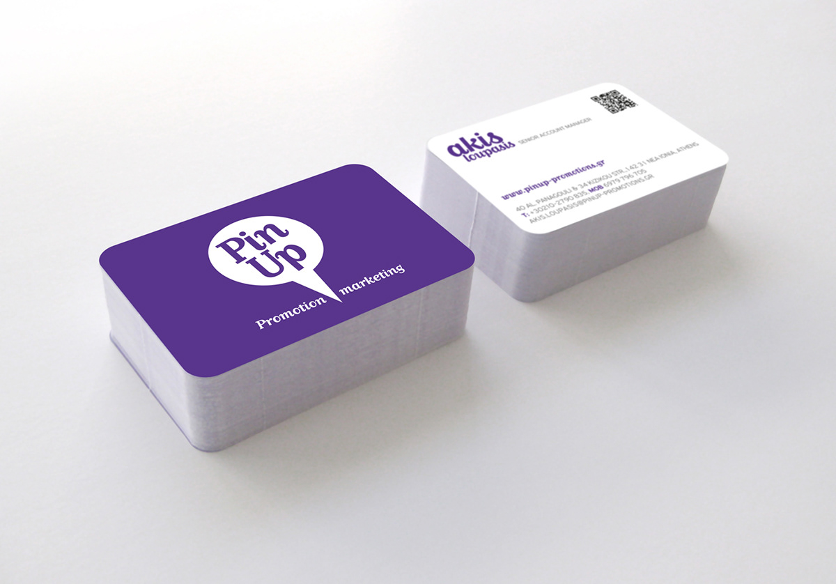 Promotion marketing   identity pinup purple letterhead Business Cards with compliments Logotype pin CD Labels poster