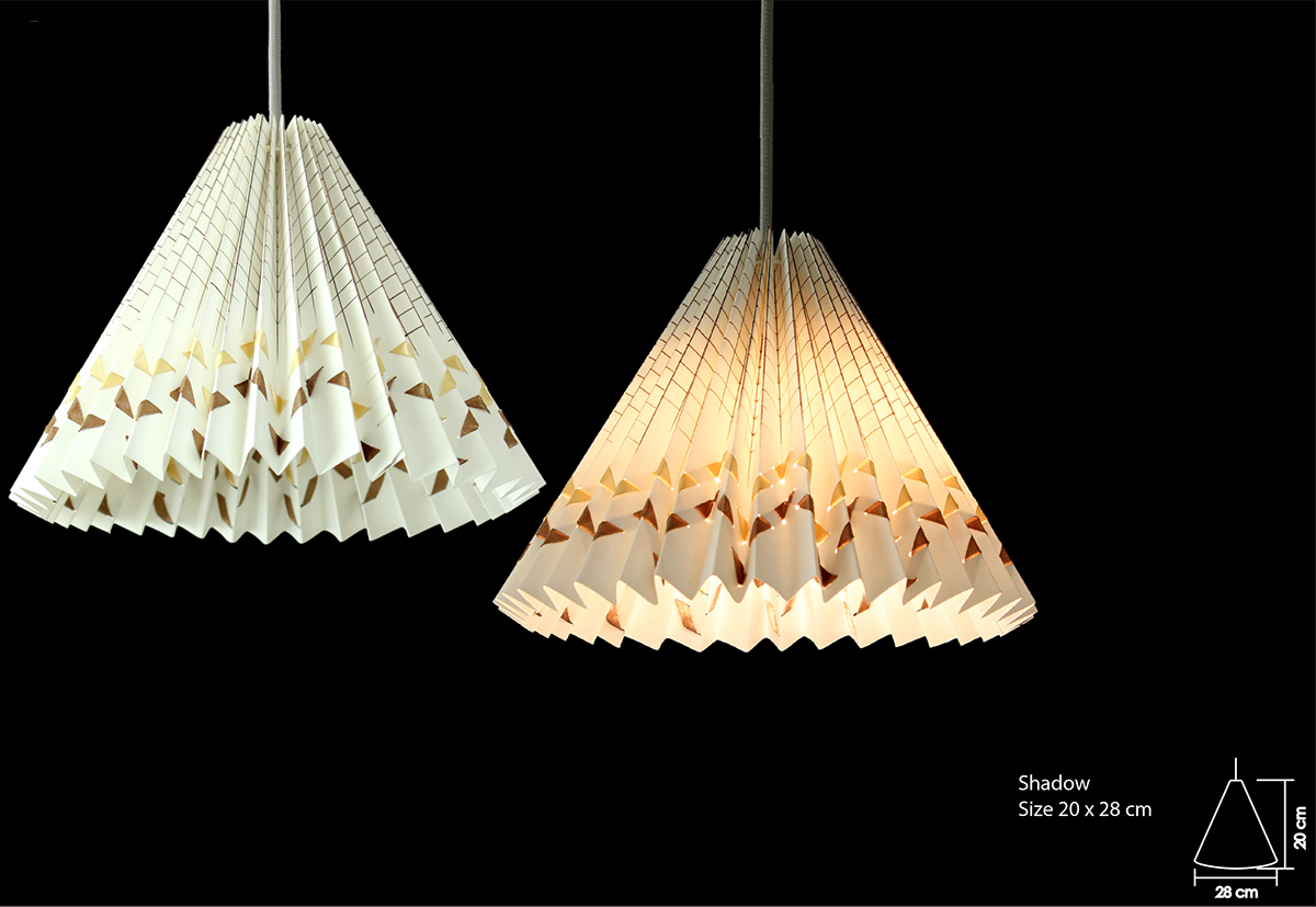 paper origami  interlacing   prints craft handmade lamps
