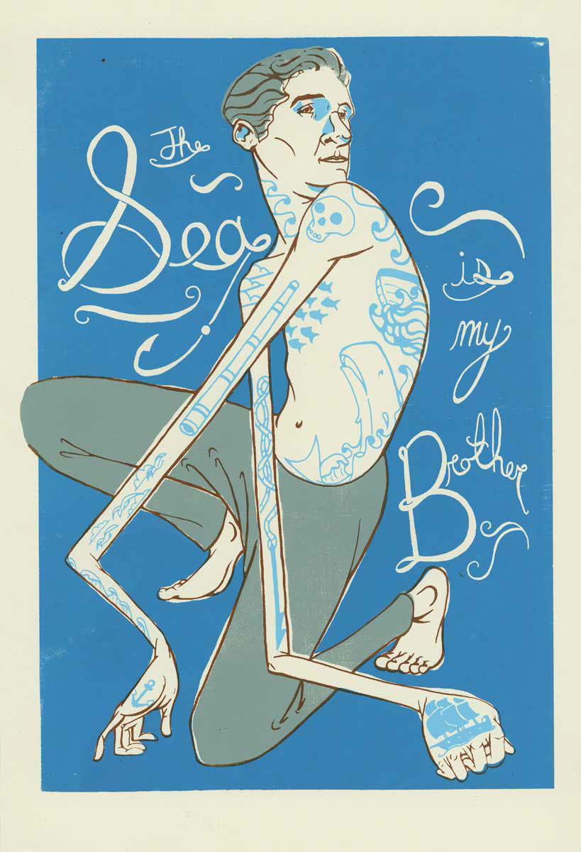 hand drawn type  screen print  Nautical  tattoos  type  moby dick  whale  fish   skull