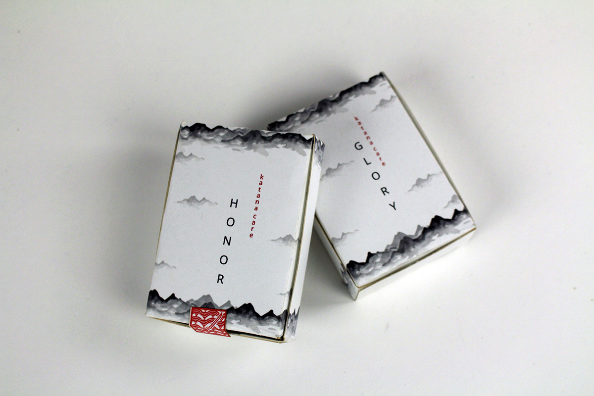 Sonkei soap care katana japanese Sumi-e Packaging