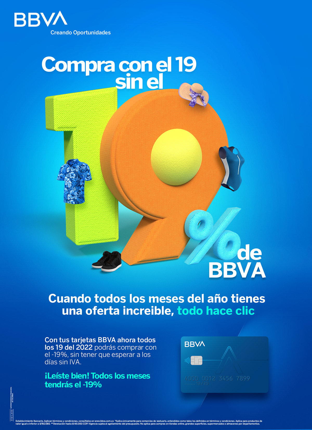 3D Bank bbva diseño gráfico Promotion publicidad