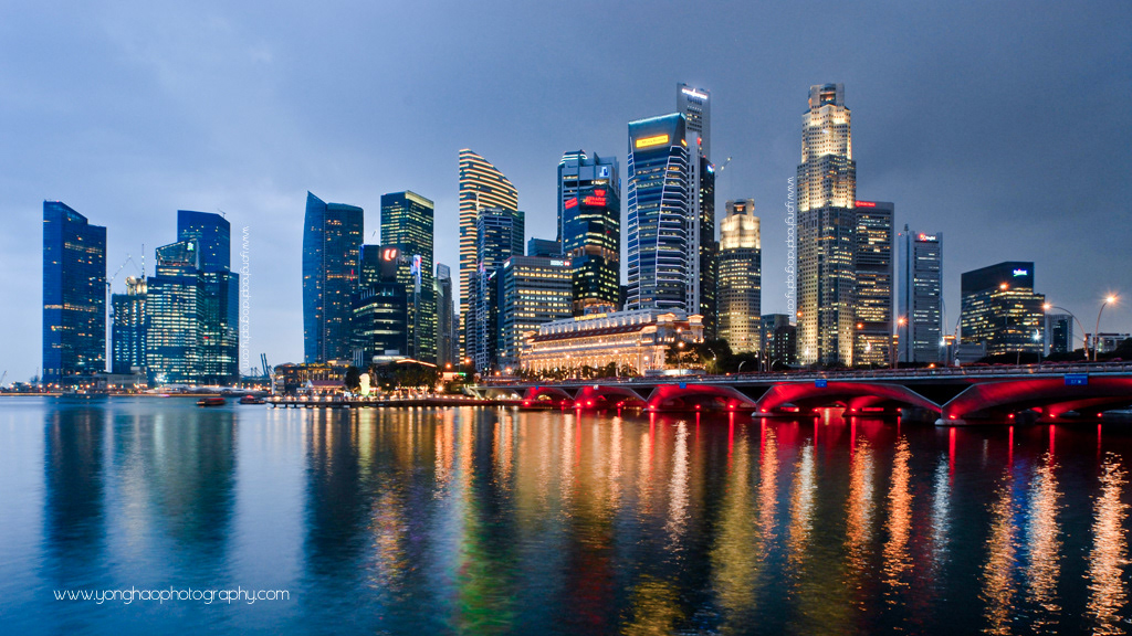 singapore  Skyline  architecture photography  blue hour