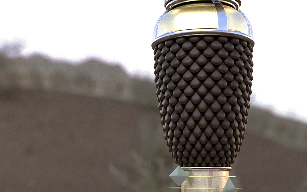 esoteric chalice CGI 3D visualization Render exterior redshift