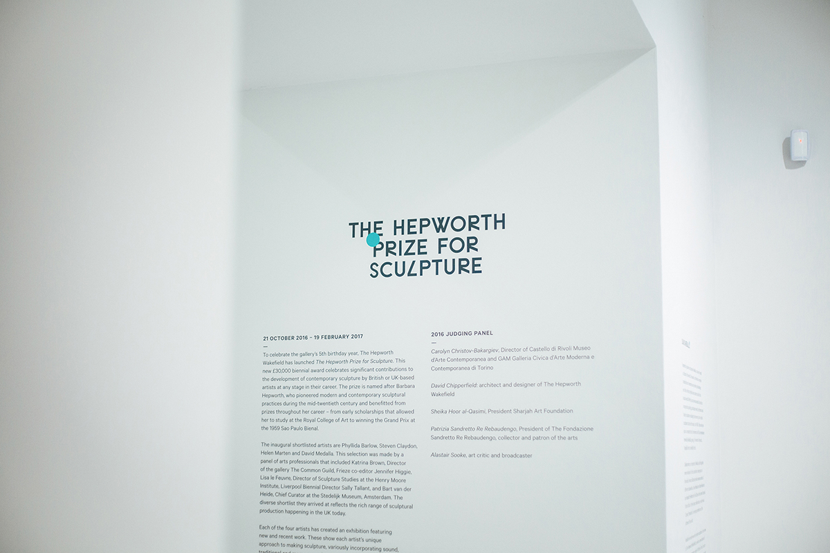 Awards sculpture neon logo poster Invitation geometric gallery Hepworth prize